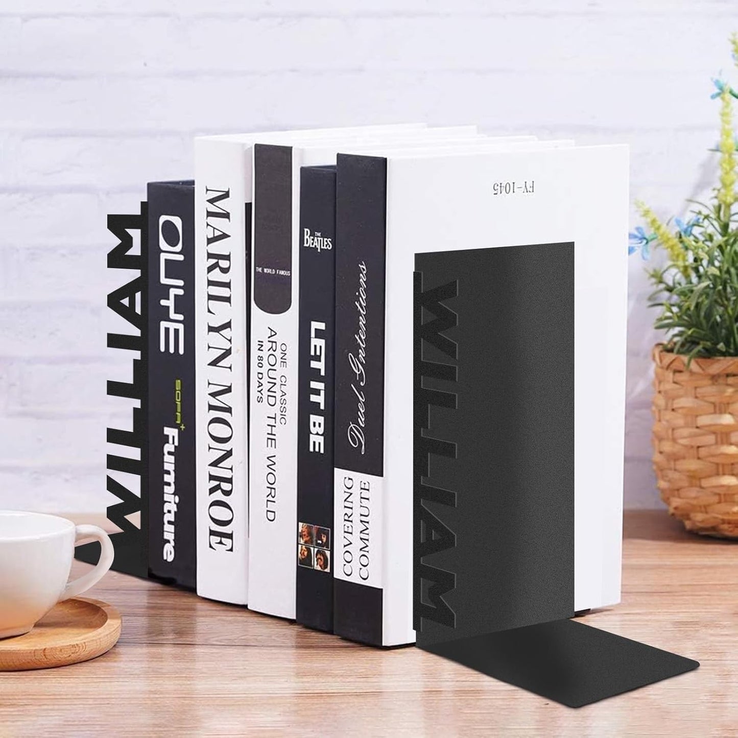 Personalized Letter Metal Bookends, Custom Name Bookshelf, Unique Study Decor & Gift