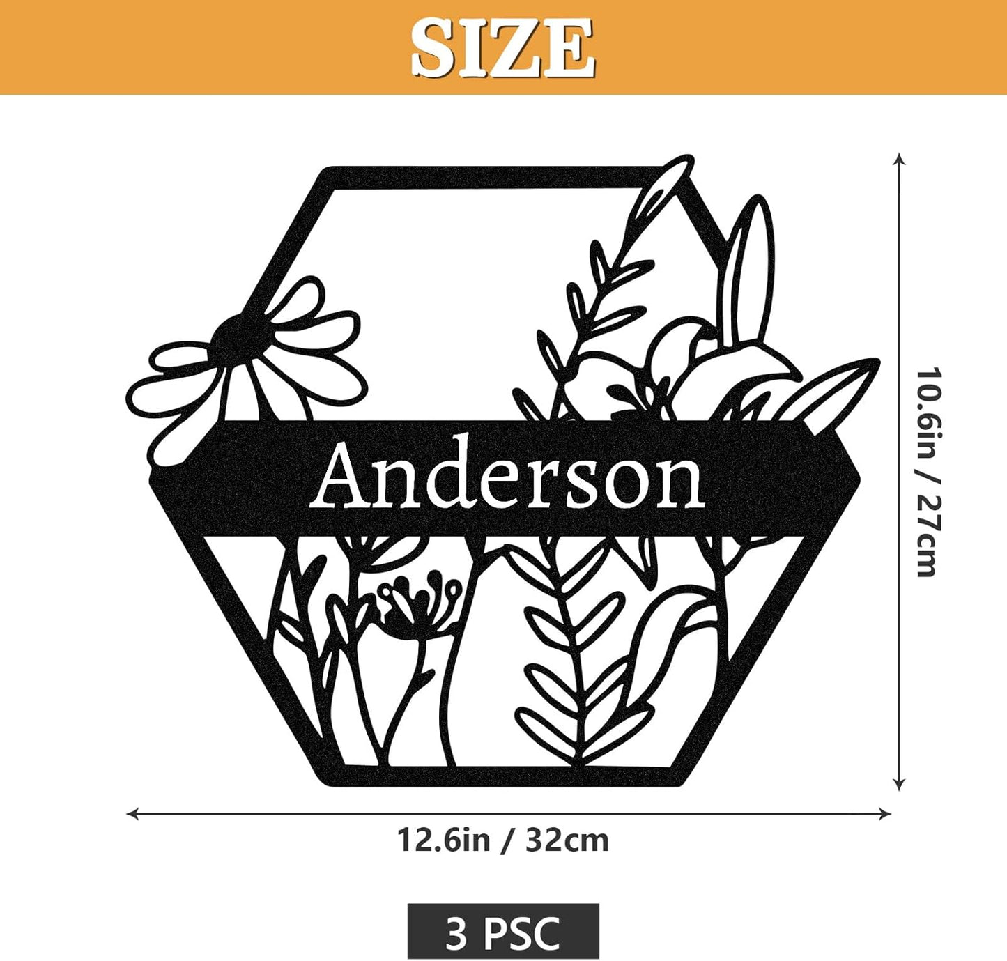 Personalized Metal Wall Art Set,, Botanical Art, Couple Custom, Nature Landscape Metal Wall Hanging