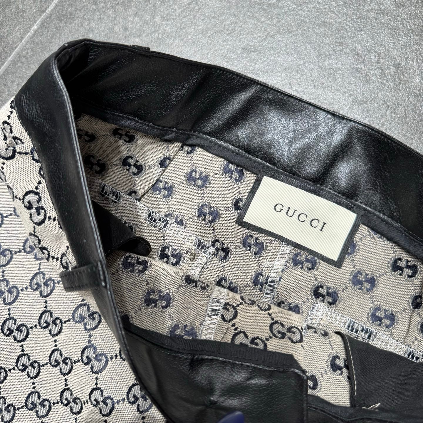 GG Paneled leather suit 1825040808