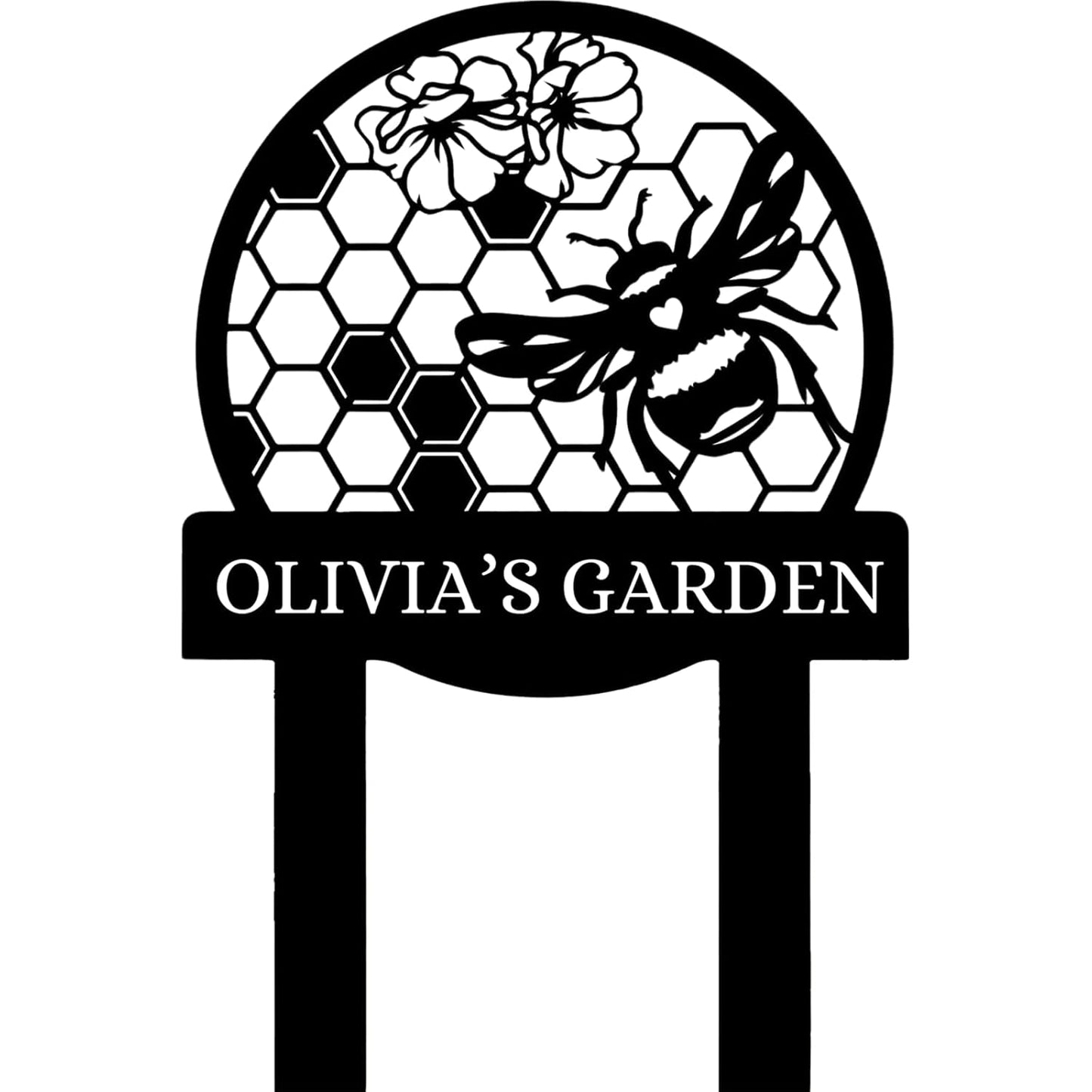 Custom Rabbit Garden Sign, Personalized Outdoor Metal Yard Sign for Gardeners or Lawn Decor