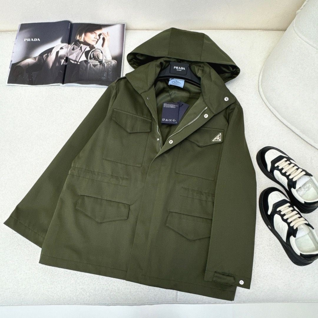 PR waisted hooded jacket 1824091813