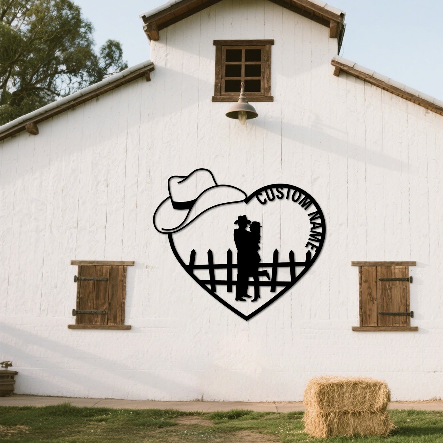 Personalized Cowboy Couple Sign, Western Home Decor, Custom Metal Name Sign, Rustic Western Wall Art, Cowboy Cowgirl Wall Decor, Wedding Anniversary Gifts for Couples 2025 Color10