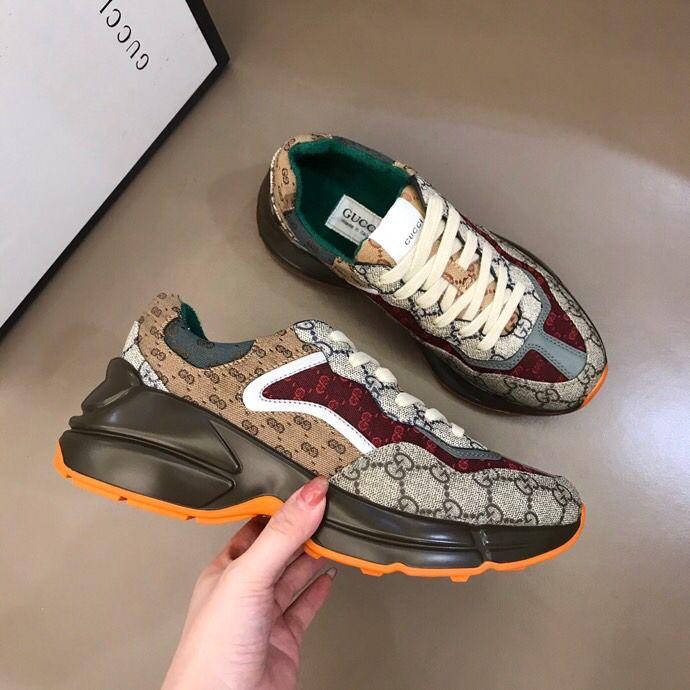 Brown platform sneakers