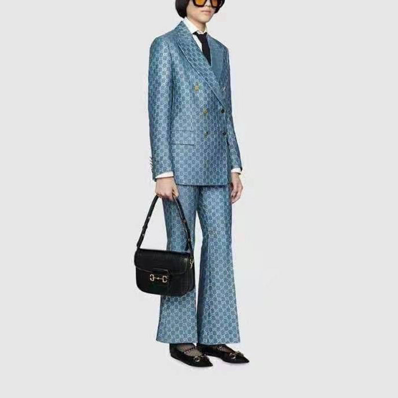 Fashion lapel silver silk suit PD1023090109