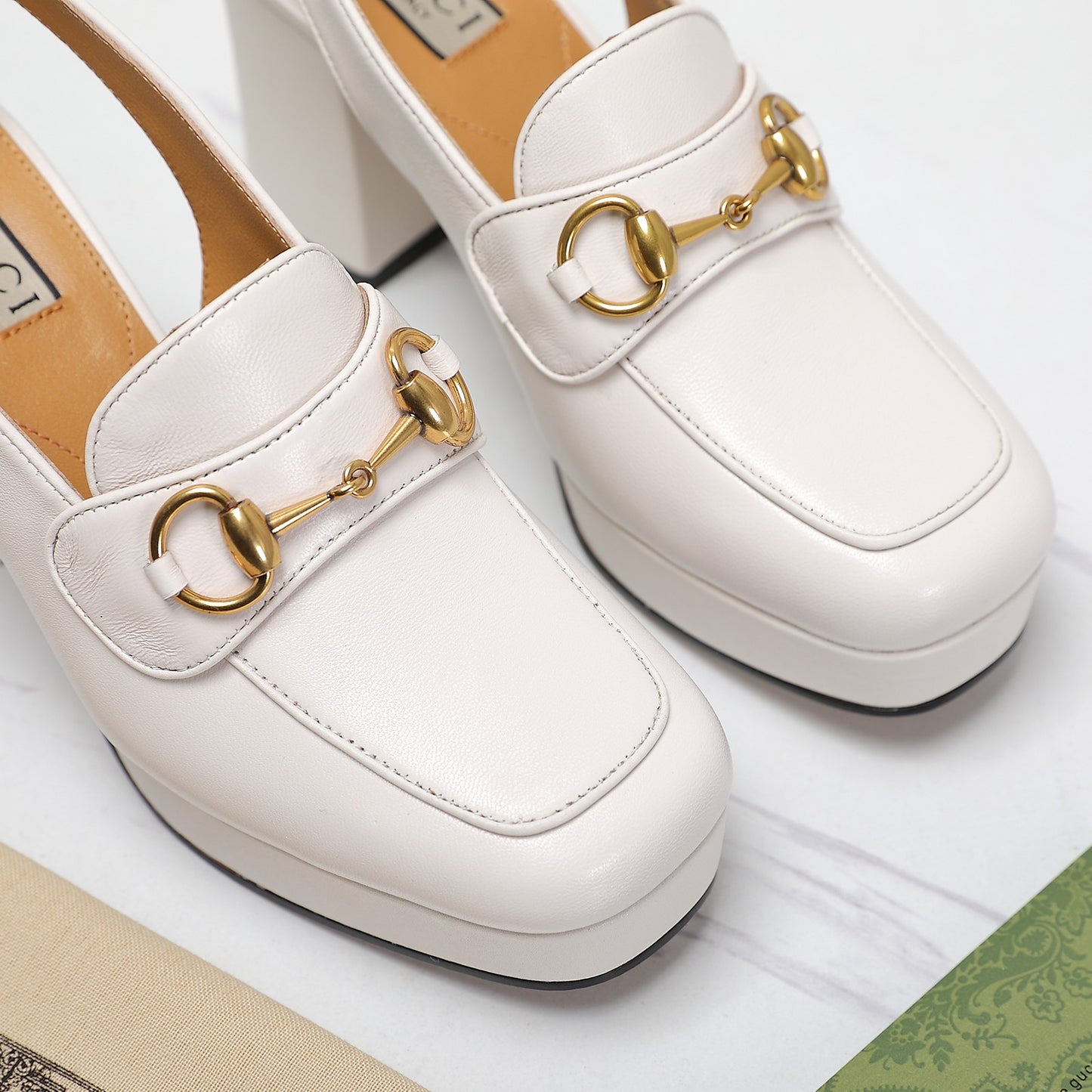GG Horsebit slingback pumps 1825031805