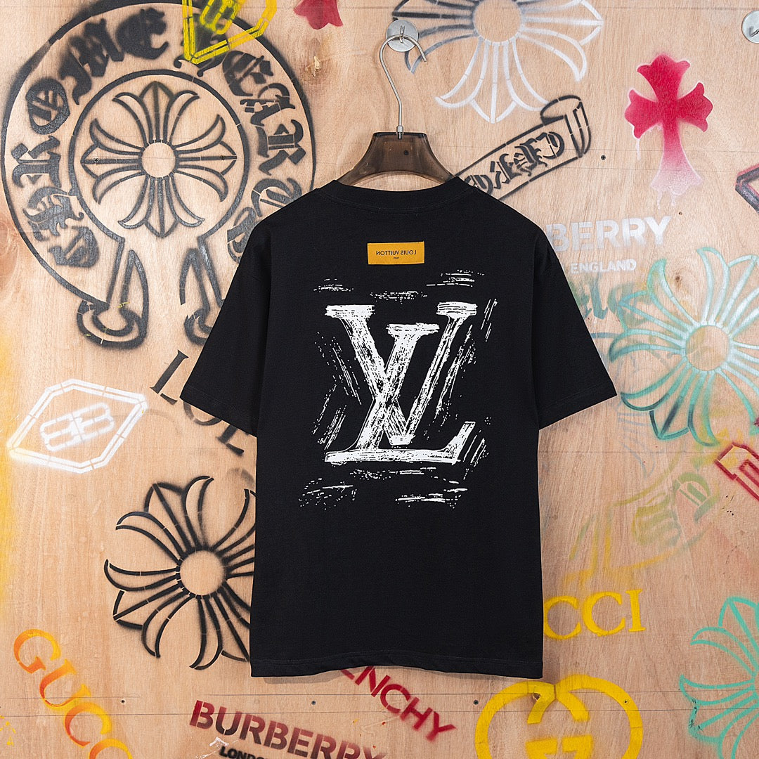 LV Front and back letter print T-shirt 1824103105