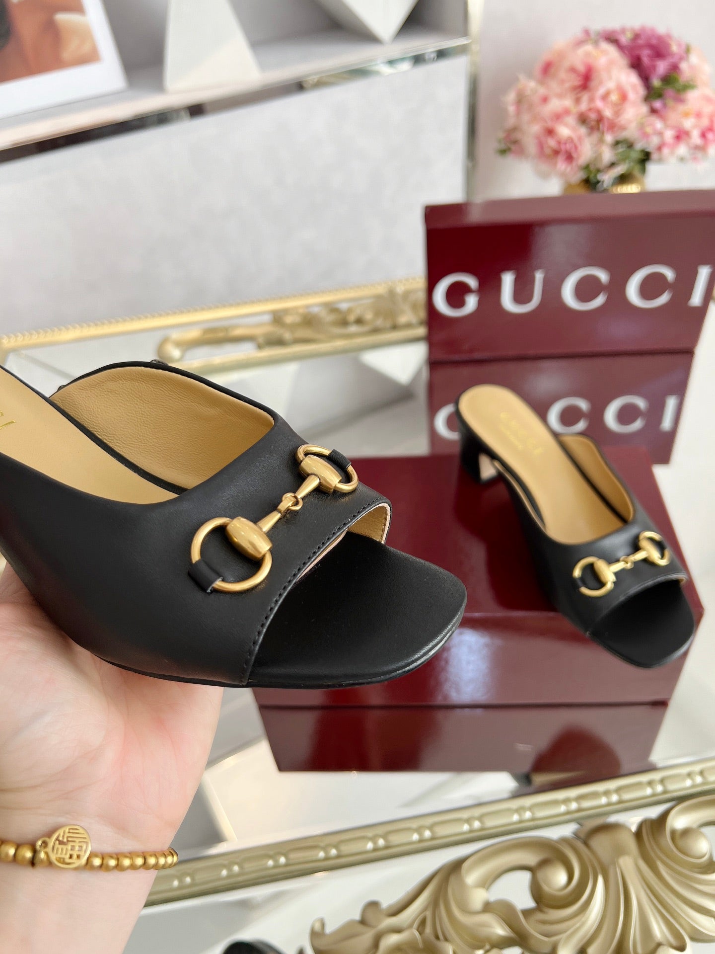 GG Chunky heel slippers 1825061302
