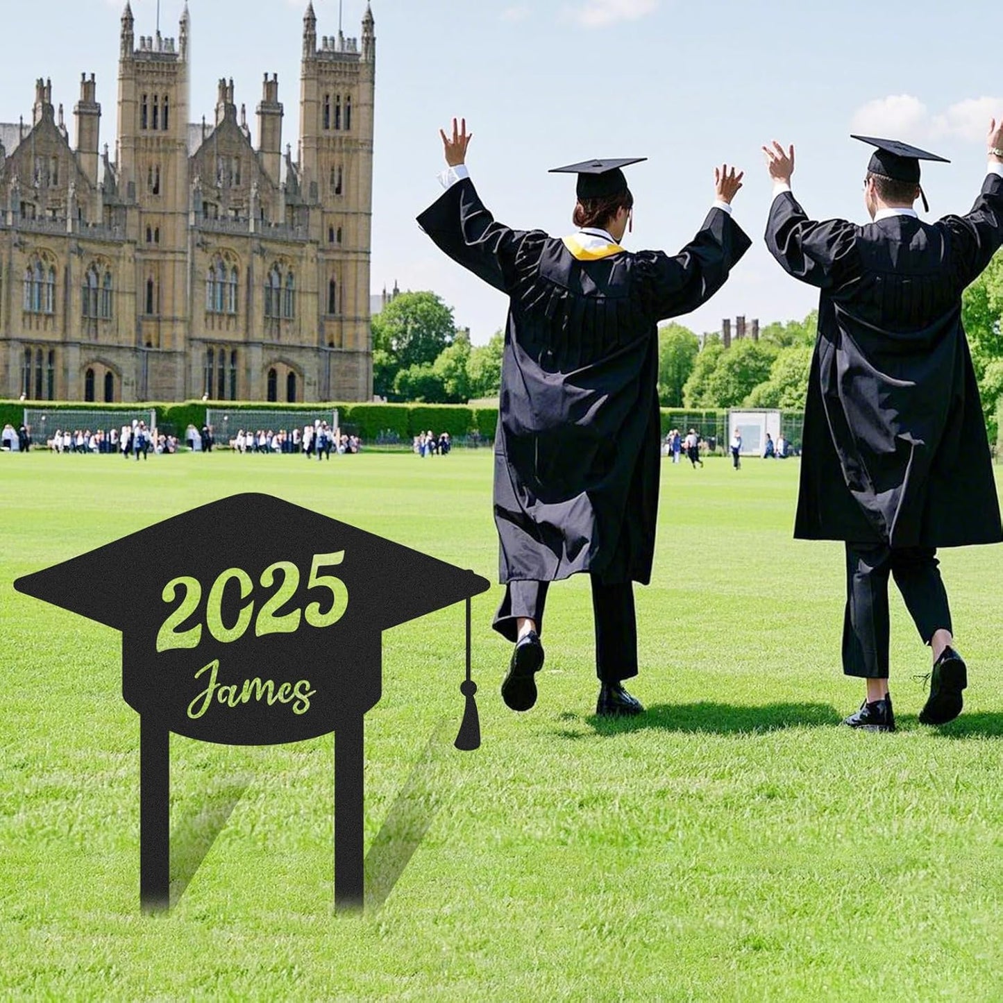 Custom Graduation Yard Sign Personalized Metal Class of 2025 Outdoor Senior Celebration Decor