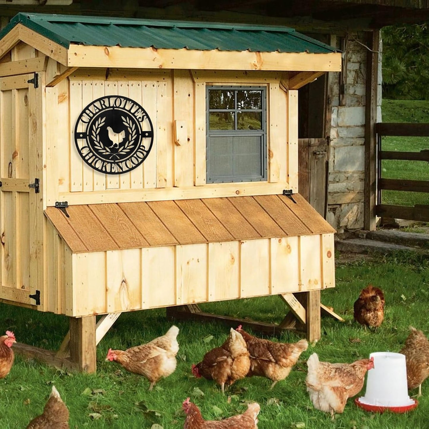 Custom Fluffy Butt Hut Chicken Sign, Personalized Coop Signs, Hen Lovers Decor