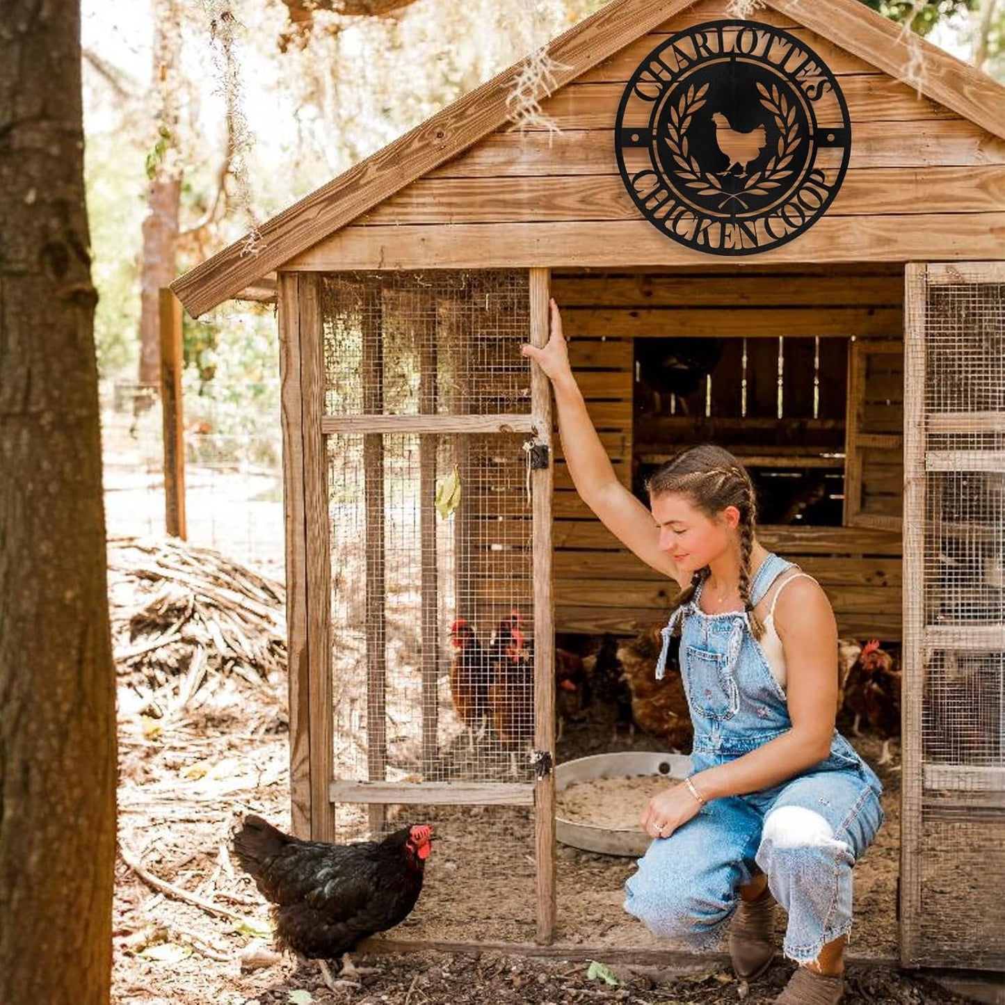 Custom Fluffy Butt Hut Chicken Sign, Personalized Coop Signs, Hen Lovers Decor