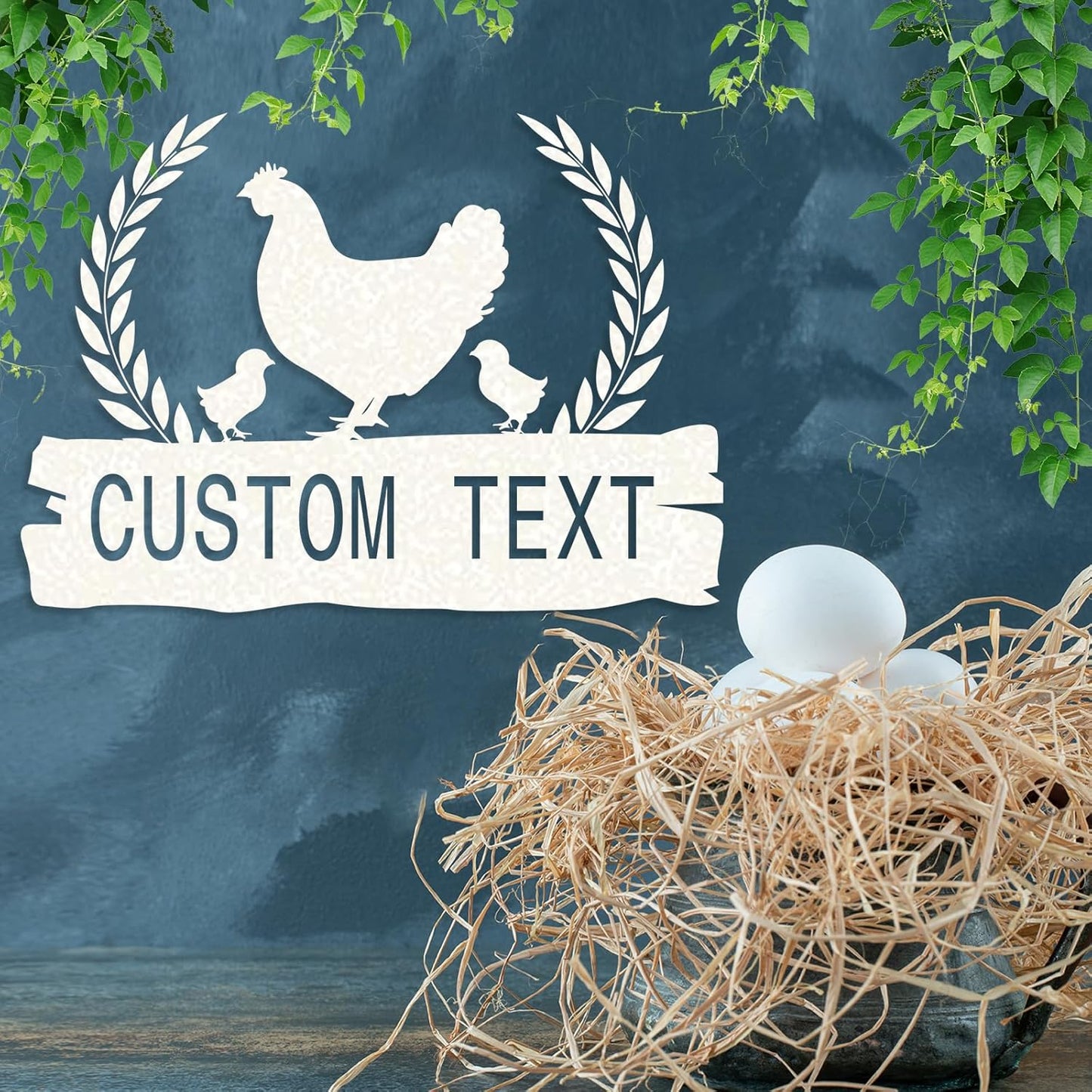 Personalized Metal Chicken Coop Signs Outdoor, Cusotm Fluffy Butt Hut Chicken Coop Sign, Chicken Coop Accessories