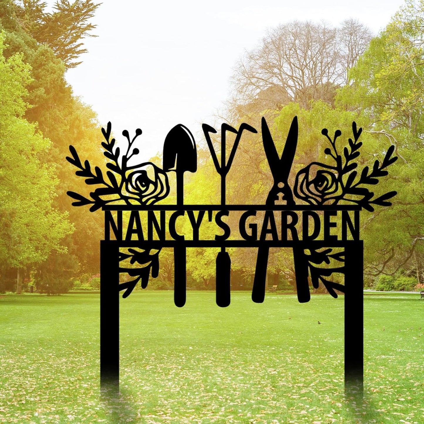 Personalized Garden Sign, Custom Bird Metal Garden Stake Sign, Garden Signs for Outside, Metal Lawn Art, Metal Signs Customized, Garden Signs Decorative Outdoor, Patio Plaque Decor