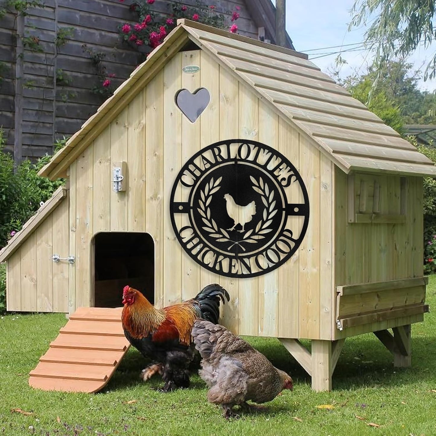 Custom Fluffy Butt Hut Chicken Sign, Personalized Coop Signs, Hen Lovers Decor