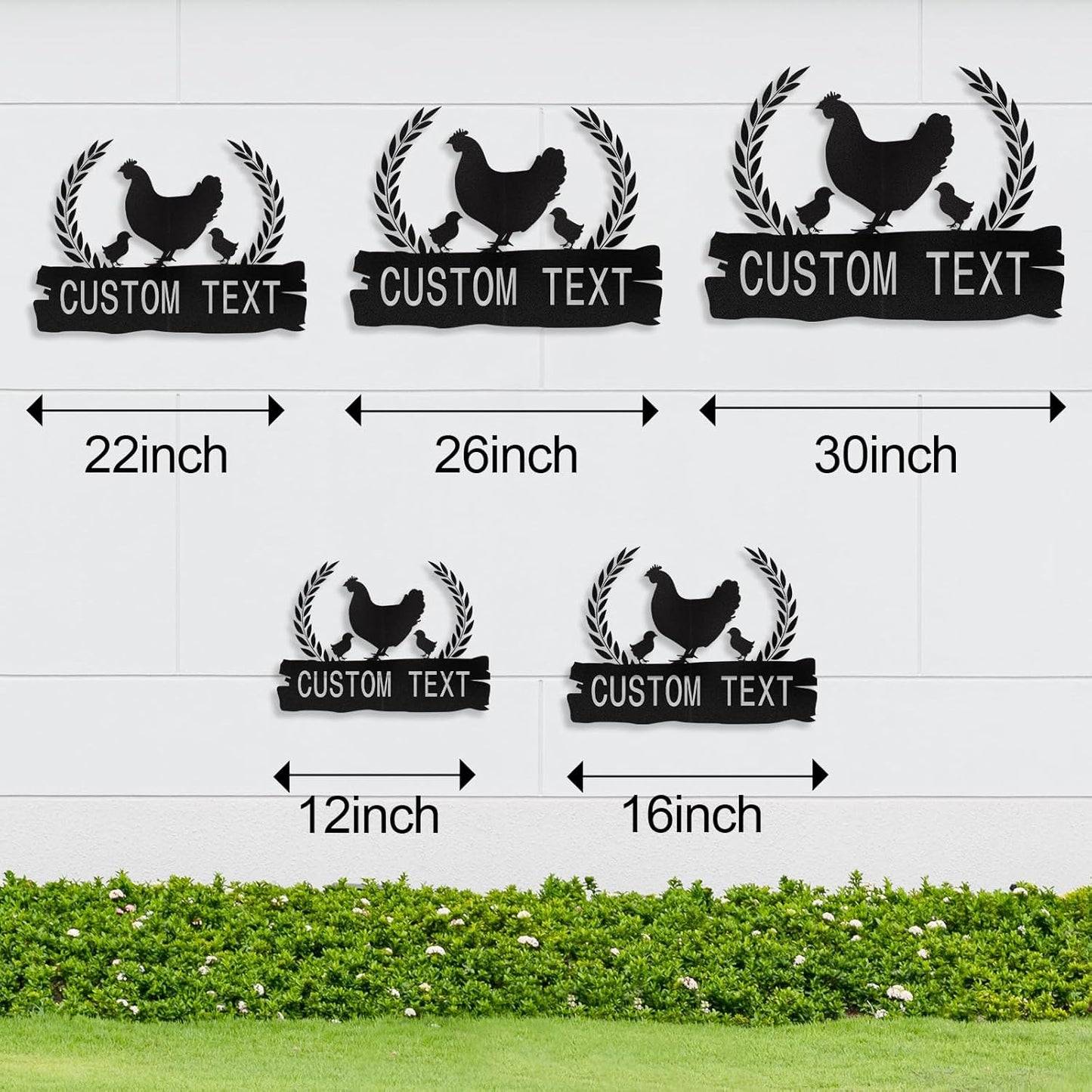 Personalized Metal Chicken Coop Signs Outdoor, Cusotm Fluffy Butt Hut Chicken Coop Sign, Chicken Coop Accessories