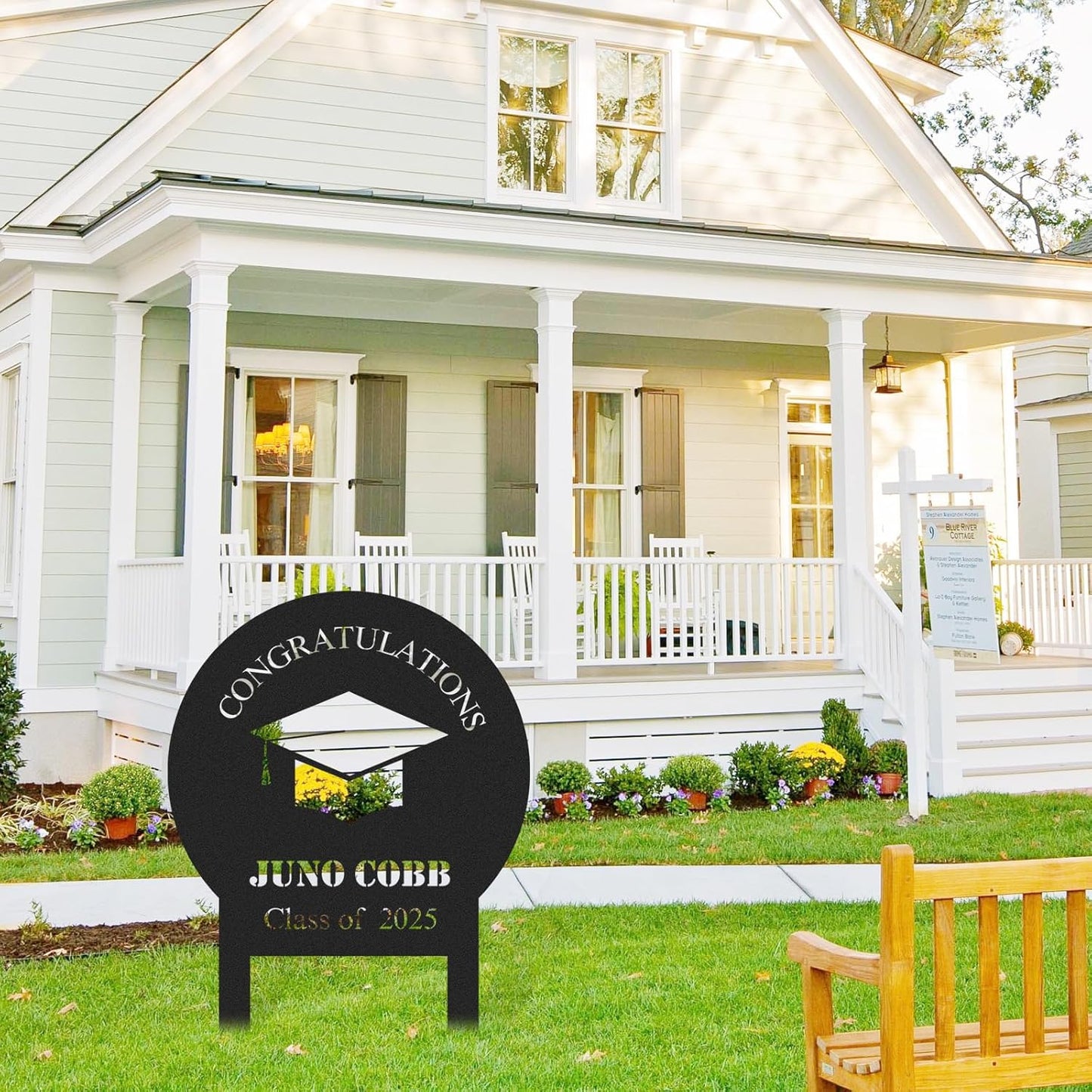 Custom Graduation Yard Sign Personalized Metal Class of 2025 Outdoor Senior Celebration Decor