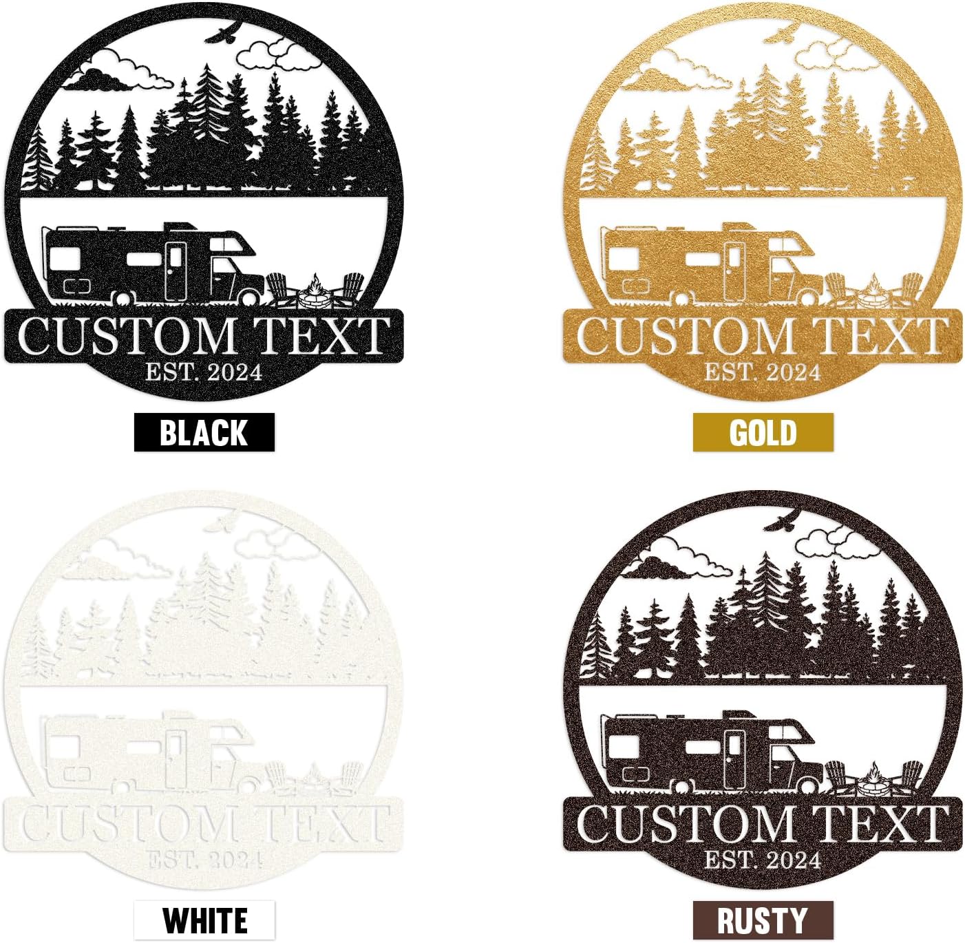 Personalized Camping Sign, Outdoor Travel Trailer Camper Signs, Family Sign, Camping Gifts