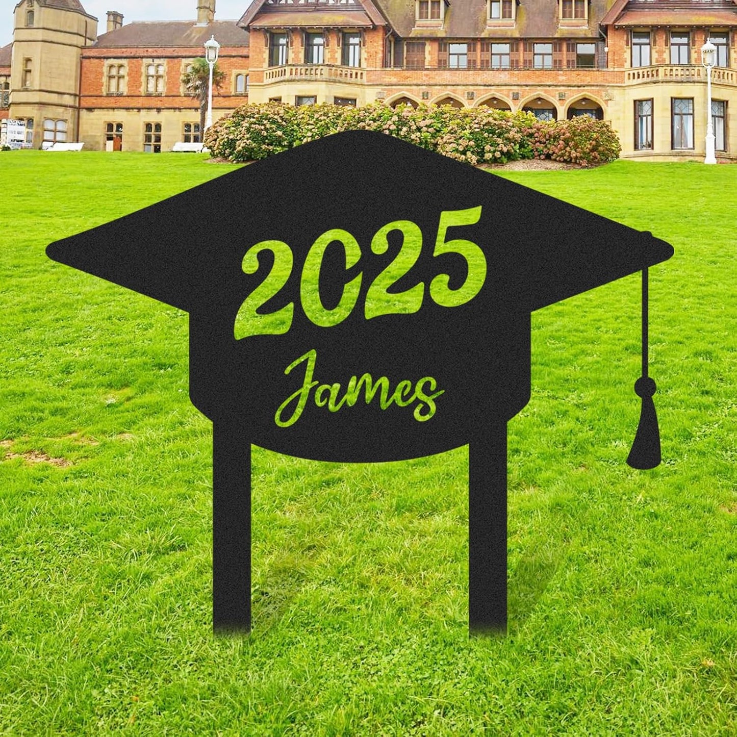 Custom Graduation Yard Sign Personalized Metal Class of 2025 Outdoor Senior Celebration Decor