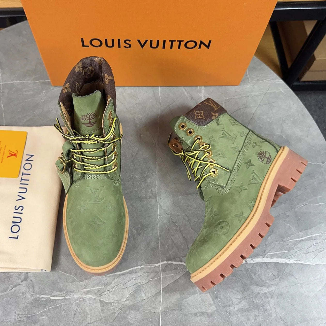 New fashion printed couple's short boots 1024101703