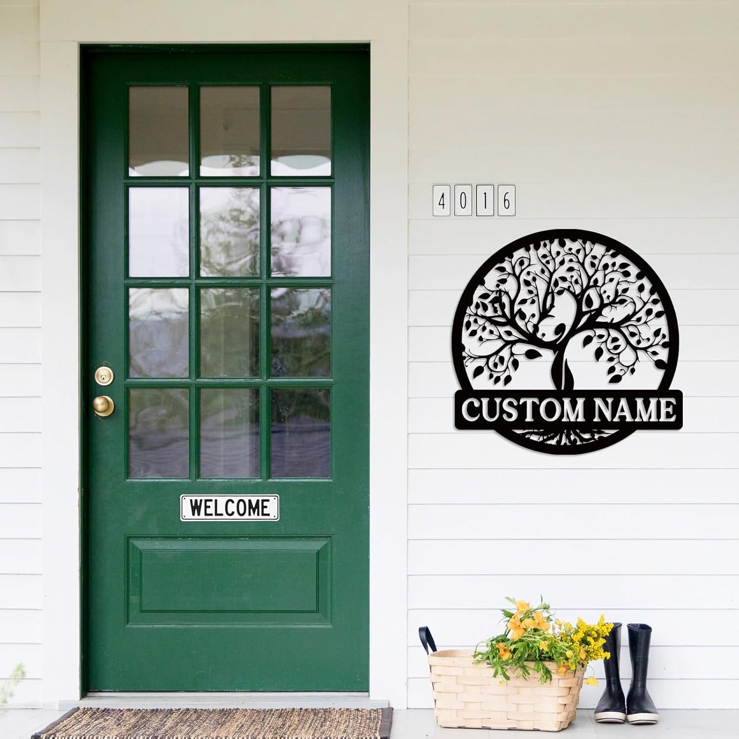 Custom Antler Metal Cabin Sign Personalized Last Name Sign Outdoor Hunter Decor Gift
