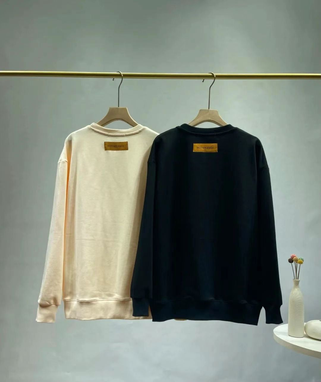 Sketch full of hollow letters long-sleeved round neck sweatshirt XC0823091815
