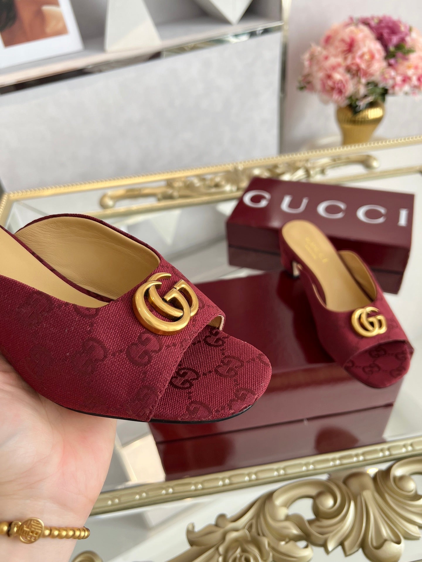 GG Chunky heel slippers 1825061302