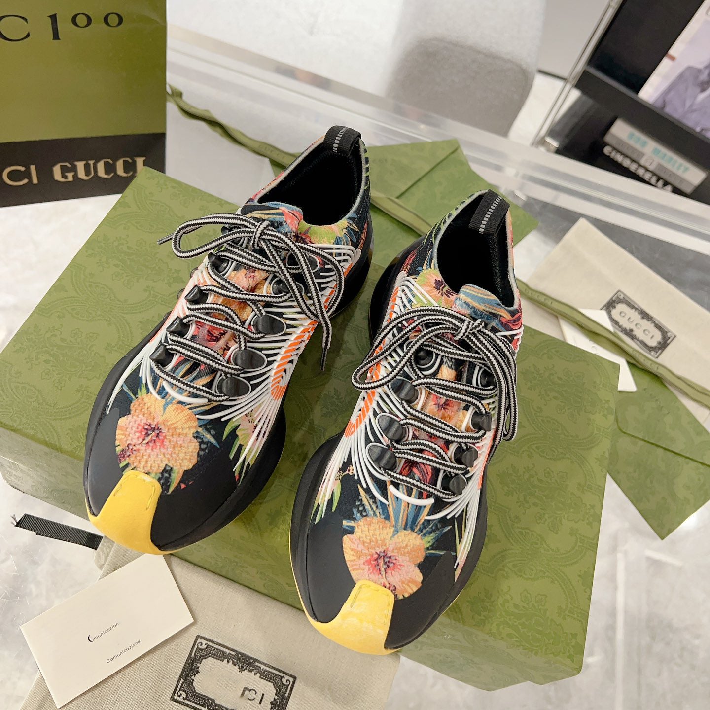 G fashion patterned rubber sole sneakers XC0723110316