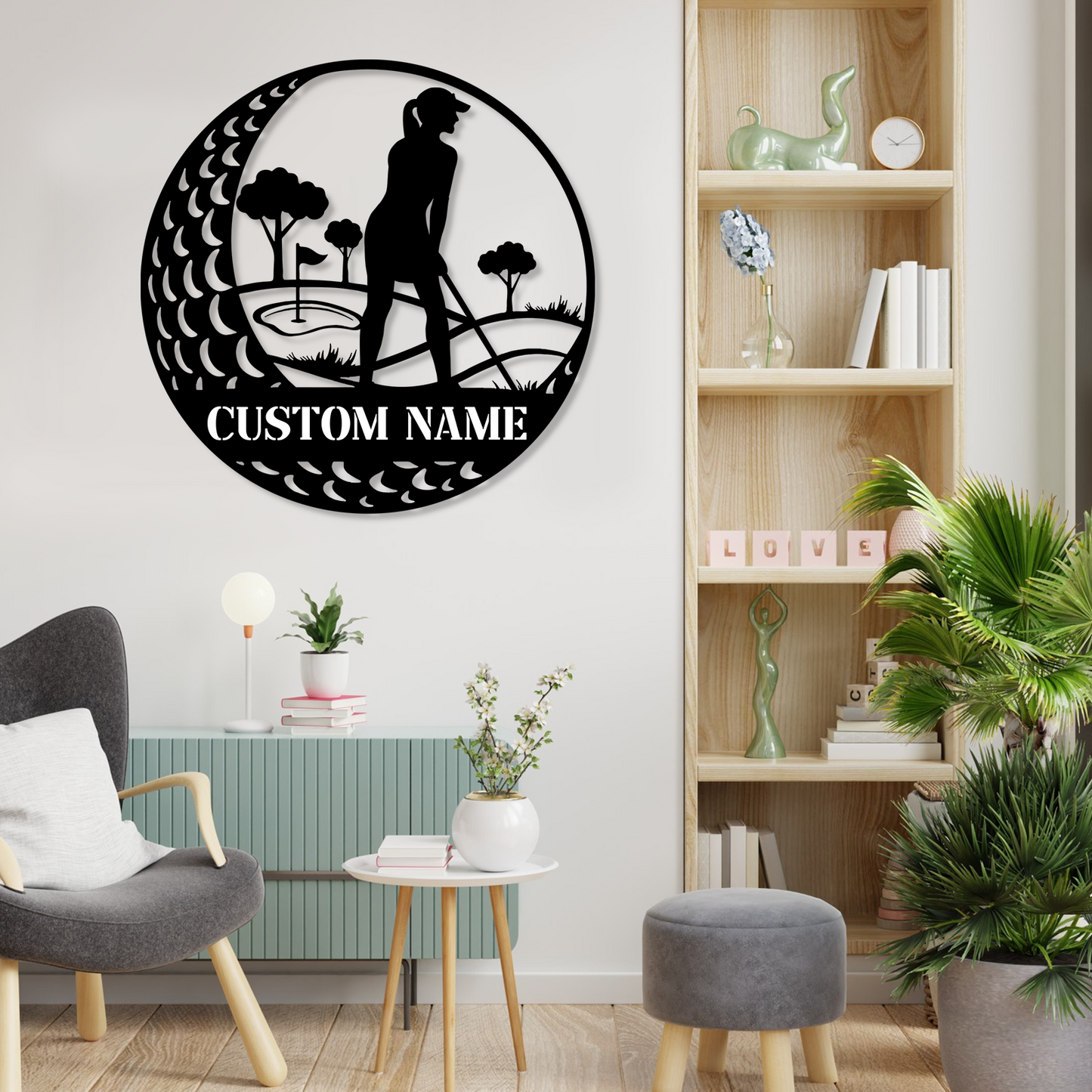 Custom Golf Wall Art Sign, Golf Ball Transport Design for Sports Room, Garage or Front Porch Decor