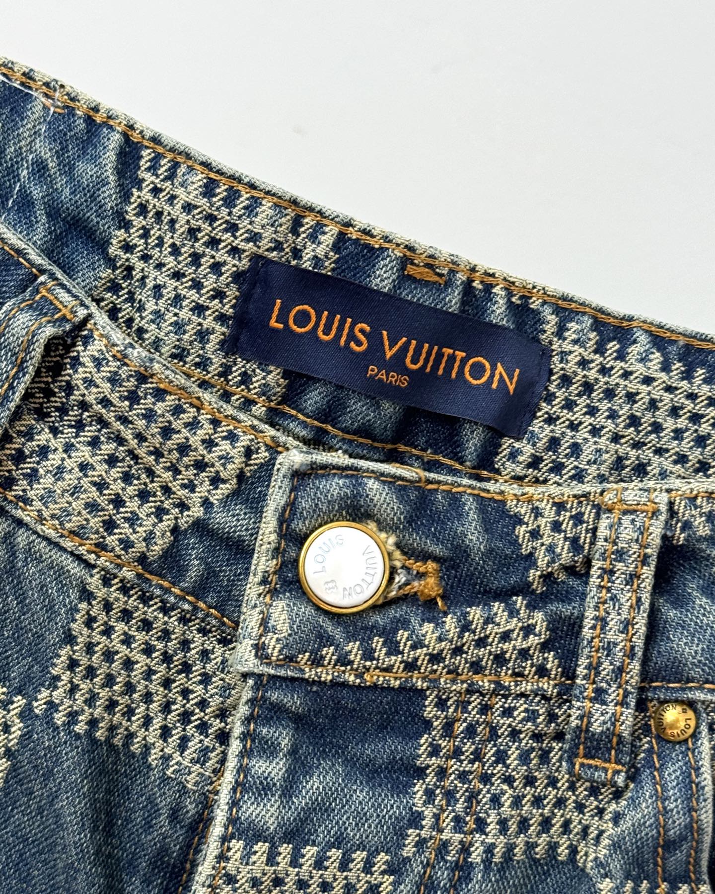 LV Plaid jeans 1825022820