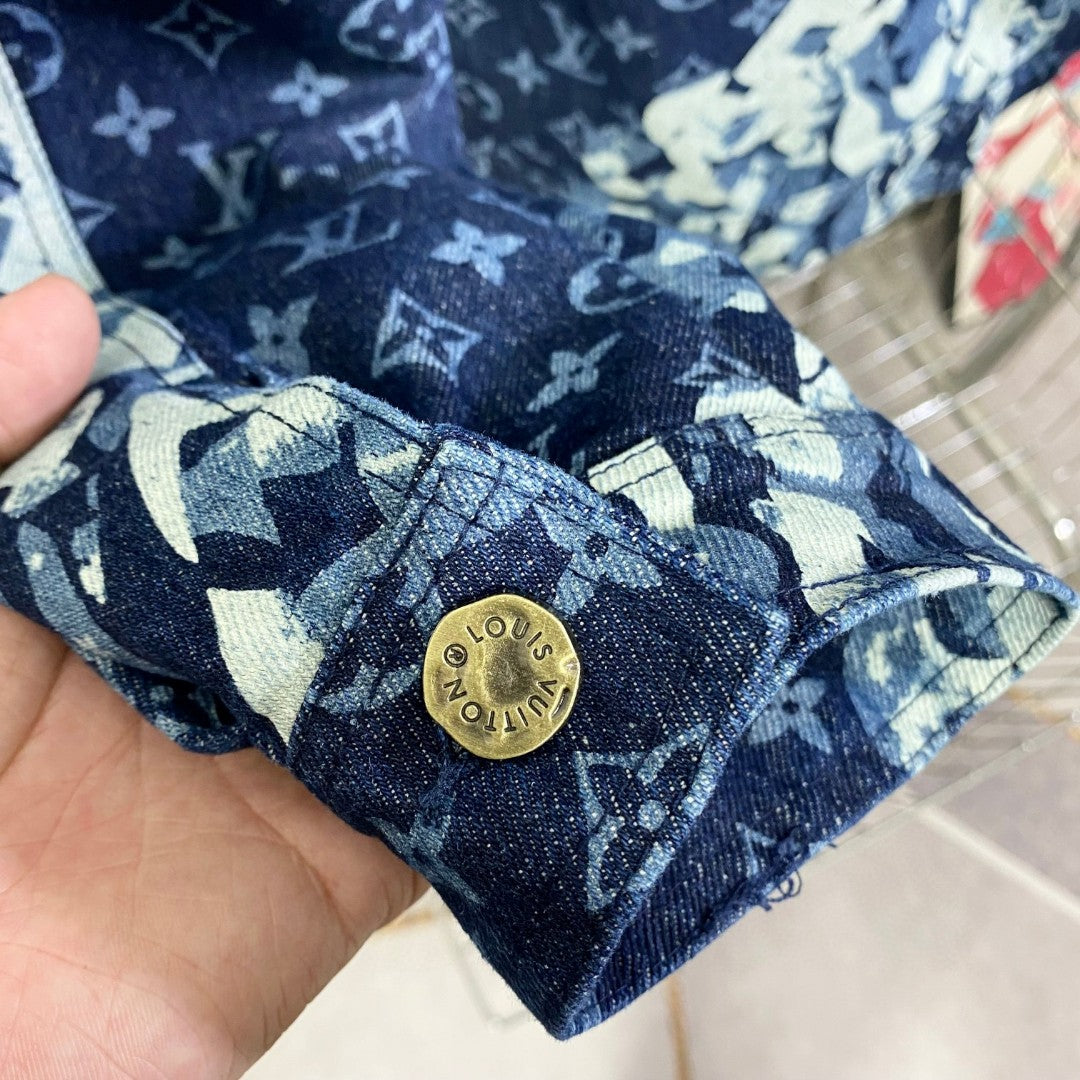 Floral print denim jacket jacket 1824100906