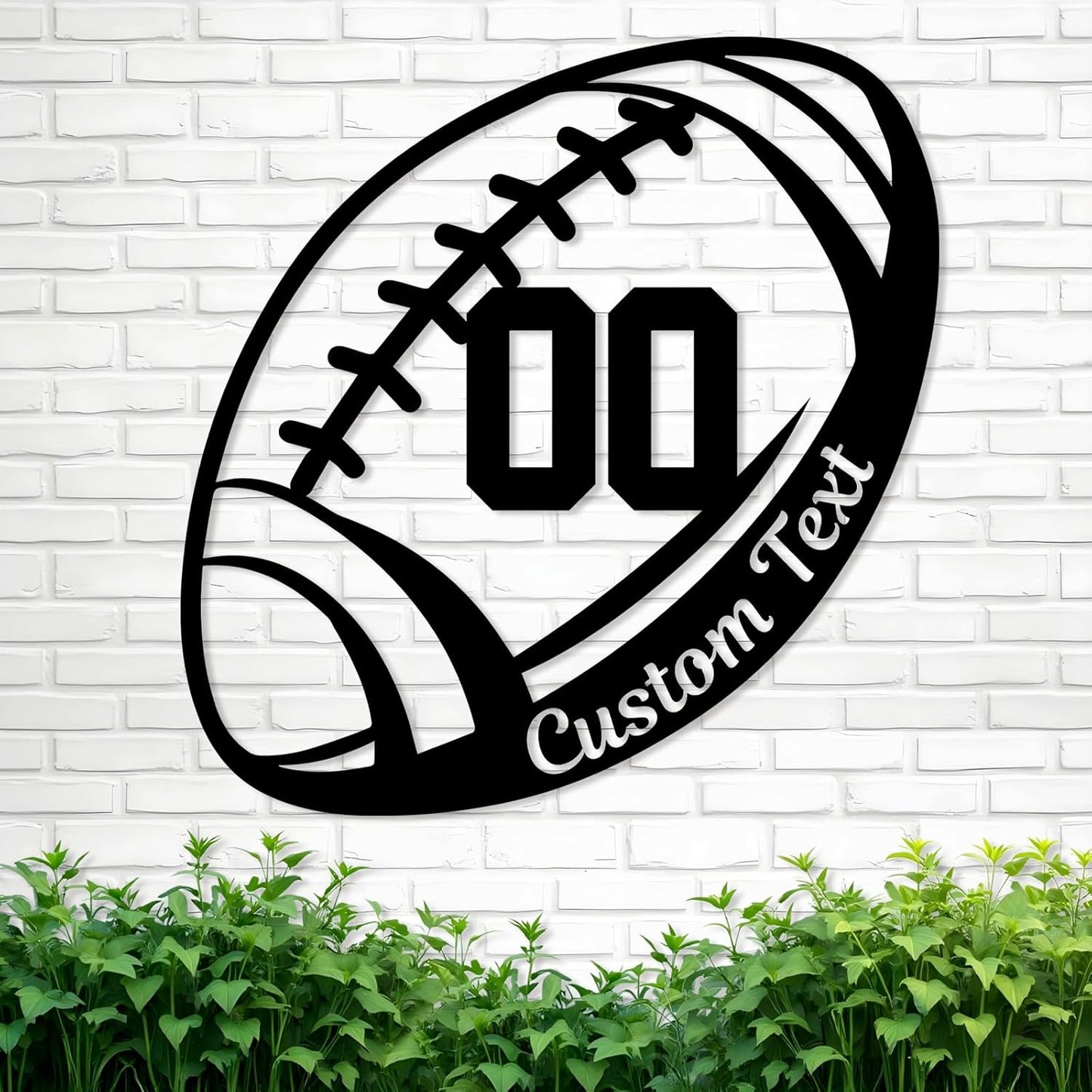Personalized Sports Wall Decor - Ball-Themed Metal Sign with Custom Name & Number