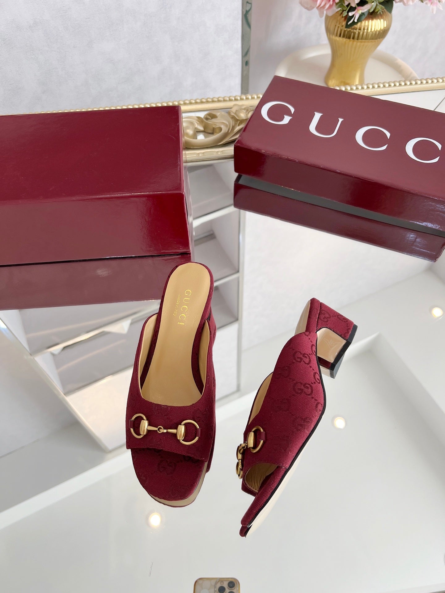 GG Chunky heel slippers 1825061302