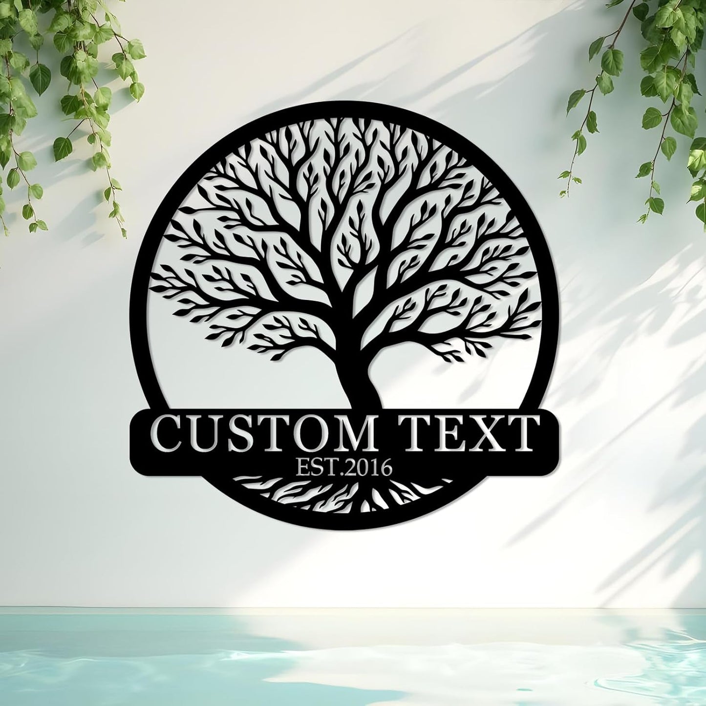 Handcrafted Metal  Sign - Personalized Family Name Plaque for Outdoor & Cabin Decor