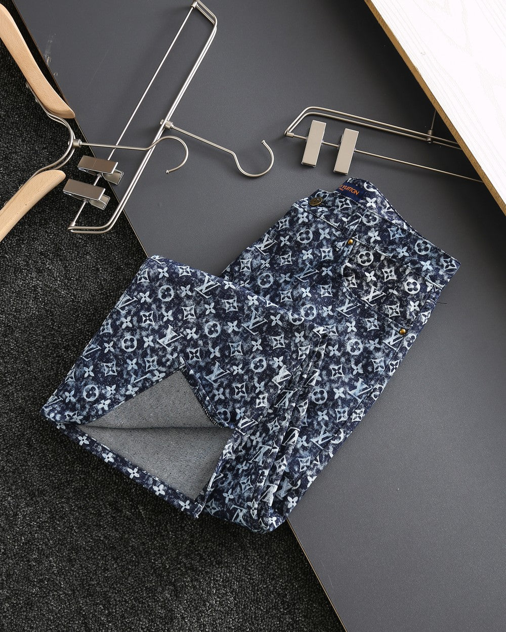 all over print jacquard jeans XC0823102304