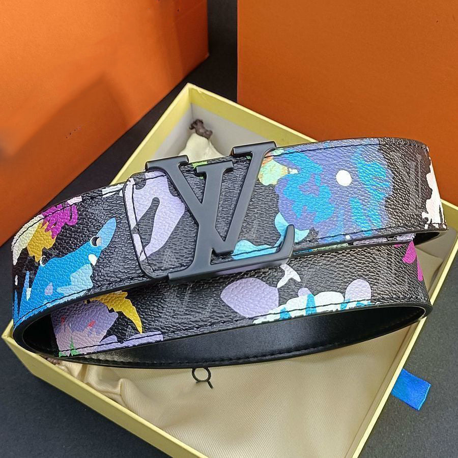 2023 New Trend Handmade High Quality V Logo Fashion Belt