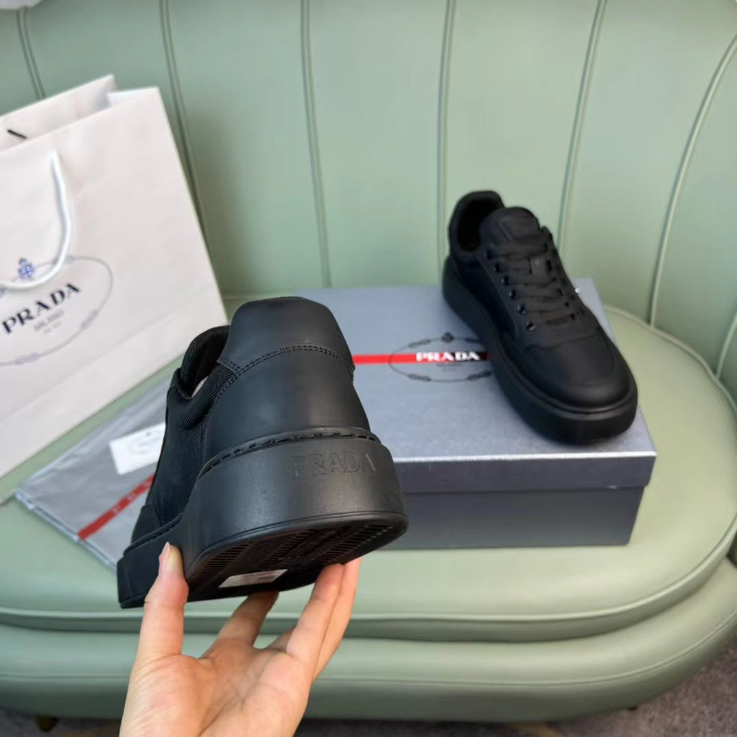 New breathable leather and canvas sneakers 1824041902