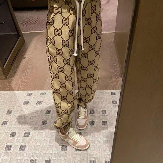 Jacquard All Over Print Casual Pants 0823121406