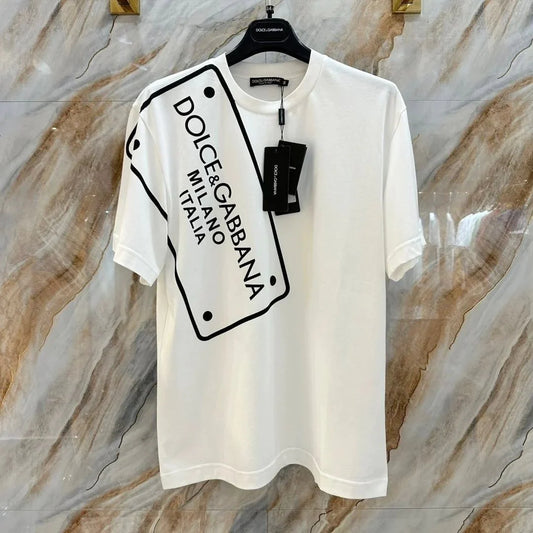 New Printed Cotton Round Neck Casual All-match Couple Short-sleeved 1024030802