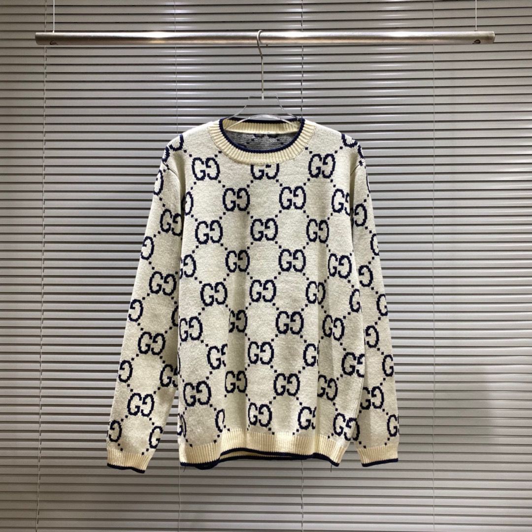 Autumn and winter new three-dimensional letter embroidery round neck sweater men's and women's loose casual tops  S12