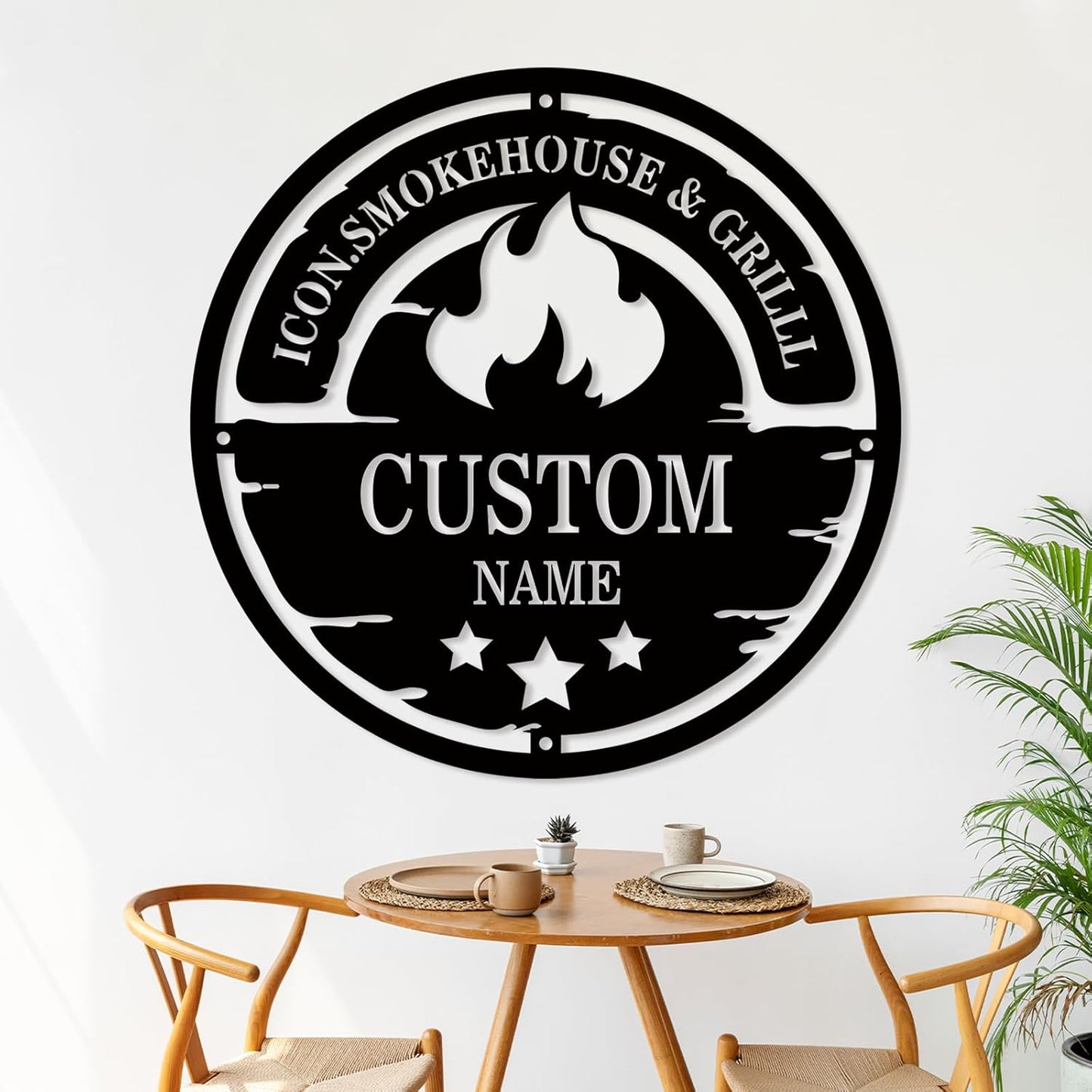 Custom Butterfly Metal Sign for Cabin or Porch, Personalized Family Name Wall Decor Gift