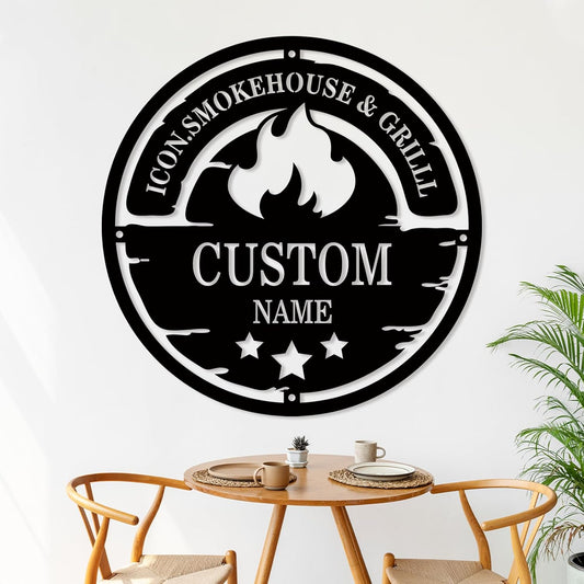 Personalized Camping Signs, Custom Campfire Metal Sign, Family Name Wall Art, RV Decor & Camper Gifts