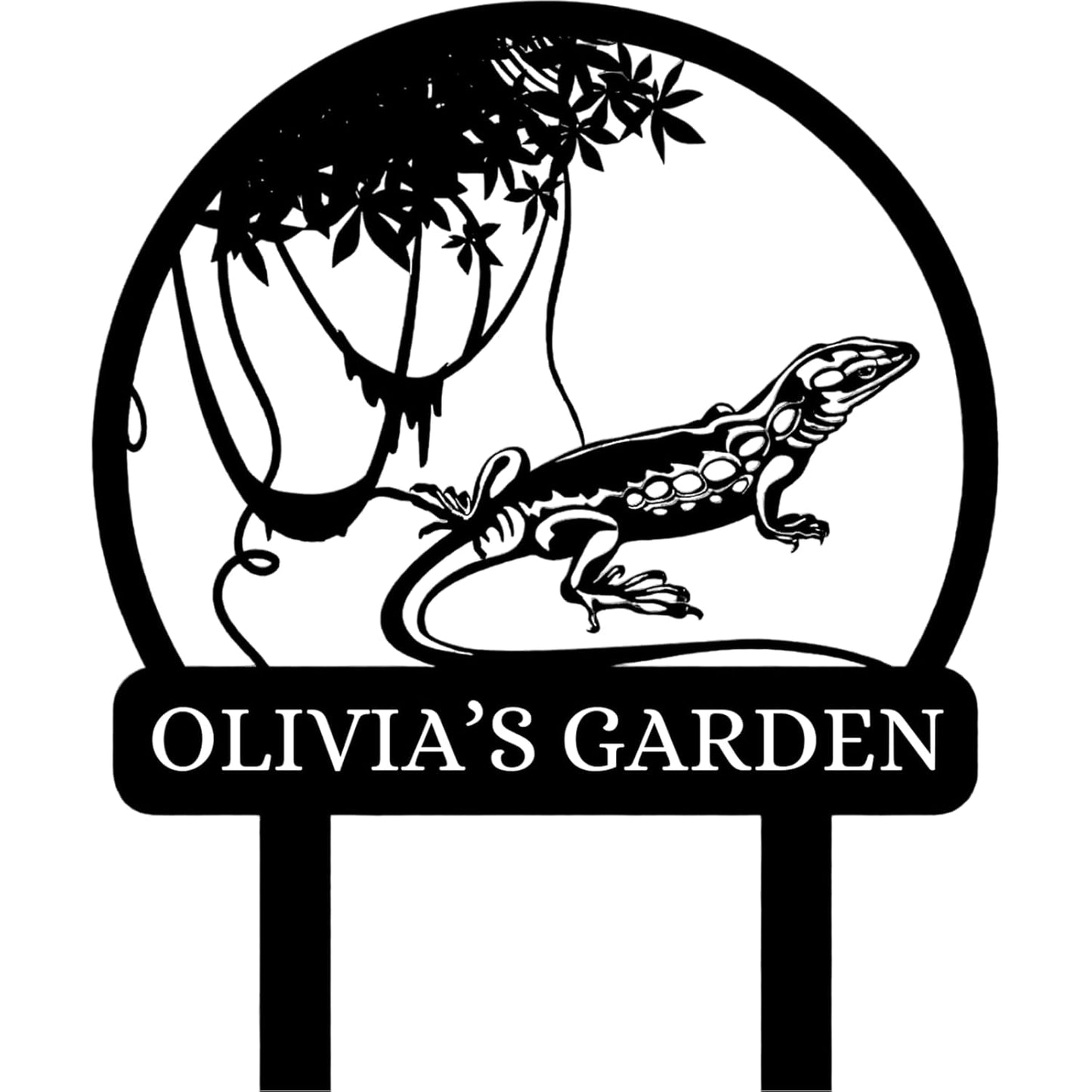 Custom Rabbit Garden Sign, Personalized Outdoor Metal Yard Sign for Gardeners or Lawn Decor