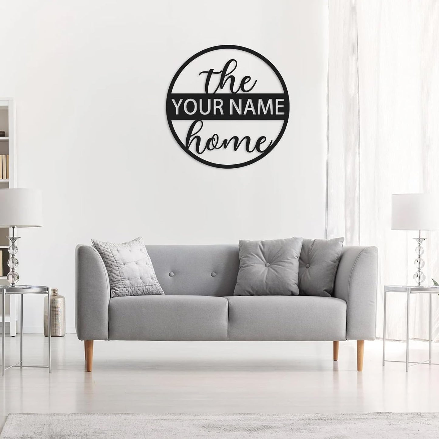 Custom Outdoor Family Name Metal Sign Front Porch Wall Decor for Wedding Housewarming Anniversary