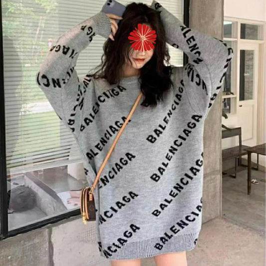 New Fashion Versatile Casual Mid length Sweater 1023122816