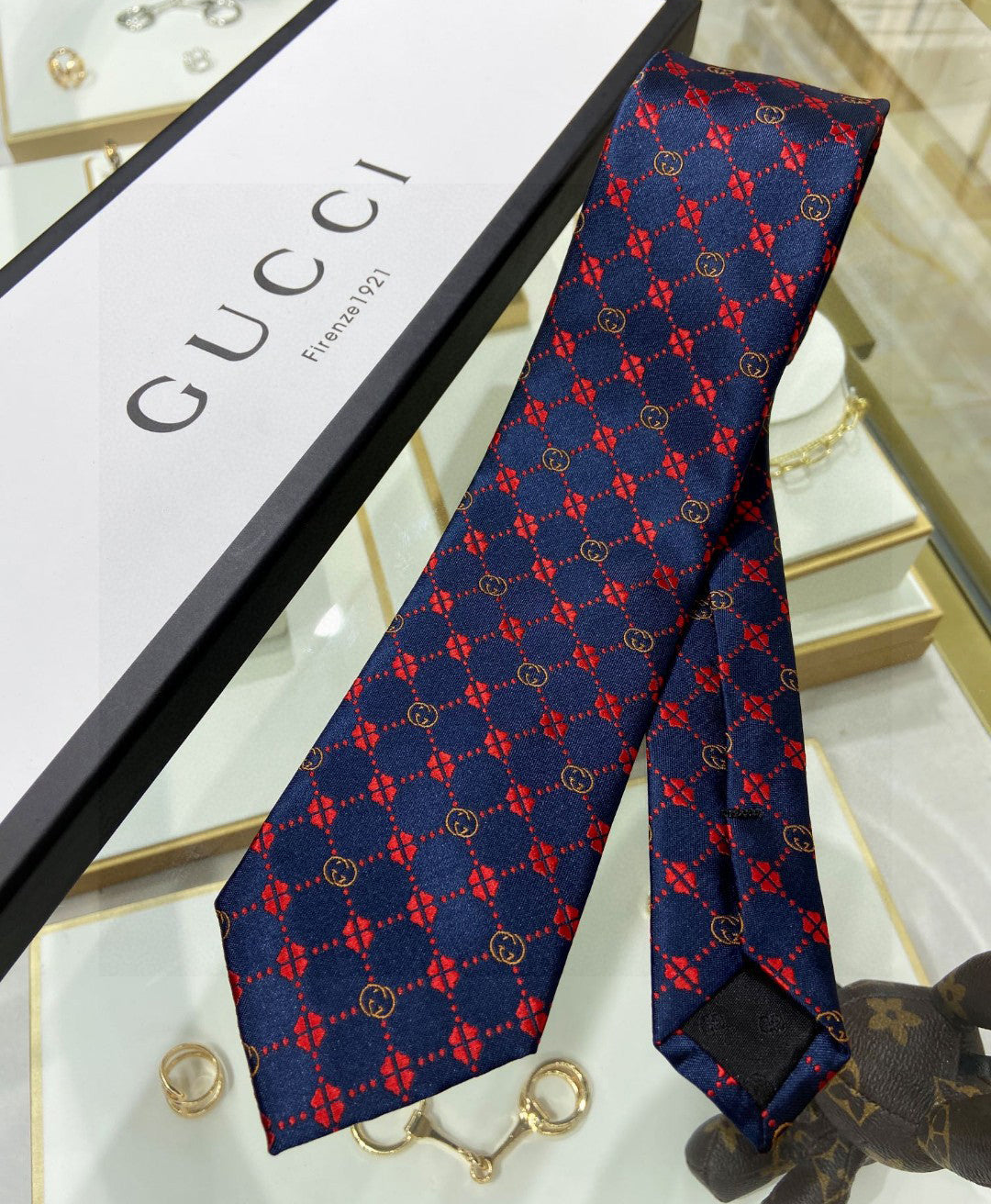 GG four-leaf clover tie 1824060504
