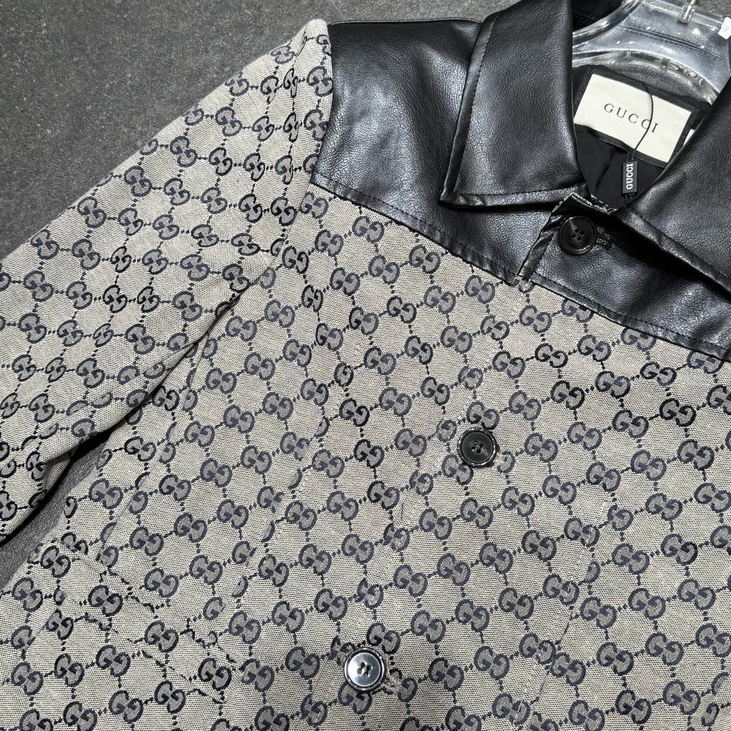 GG Paneled leather suit 1825040808