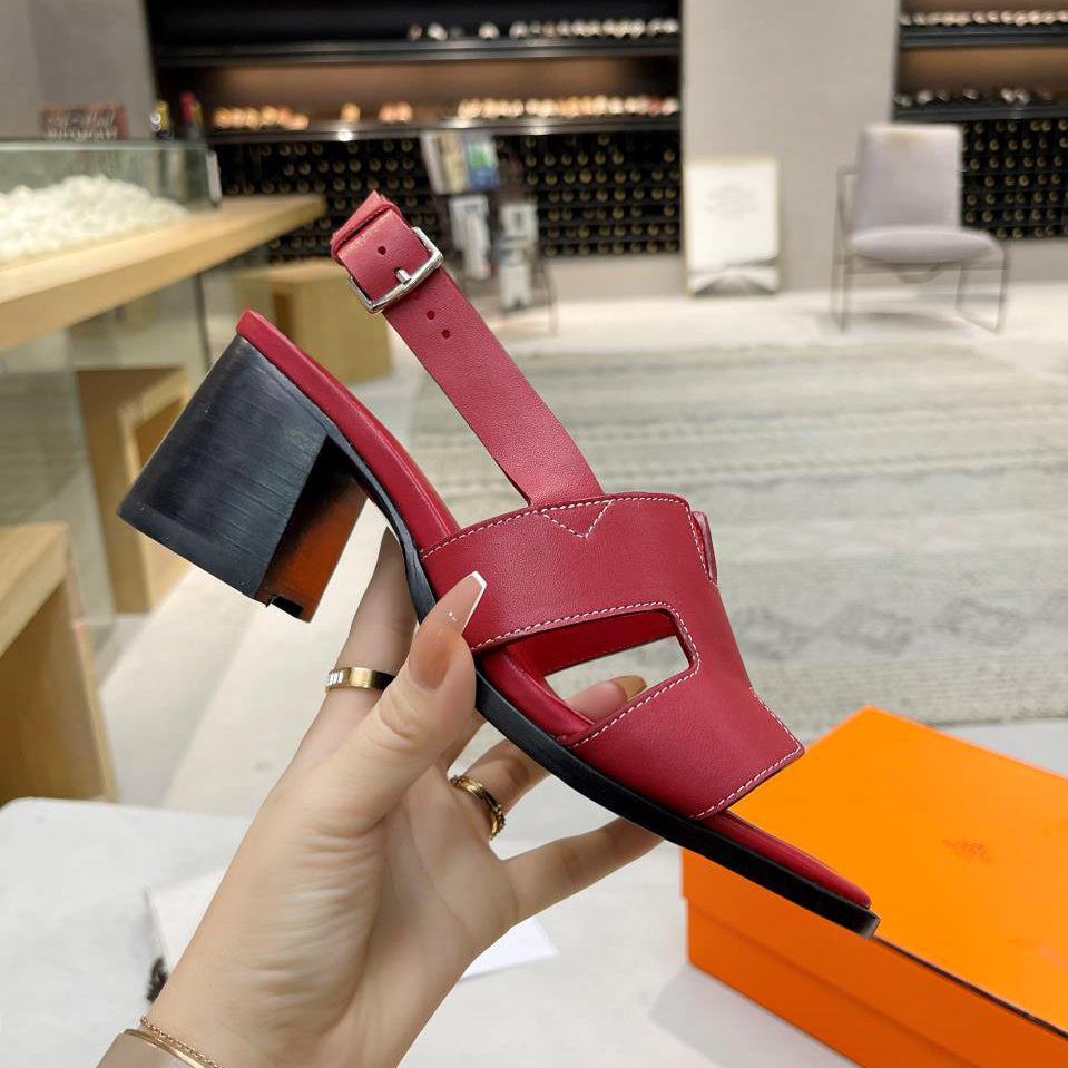 Fashionable square toe high heel sandals 1824040705