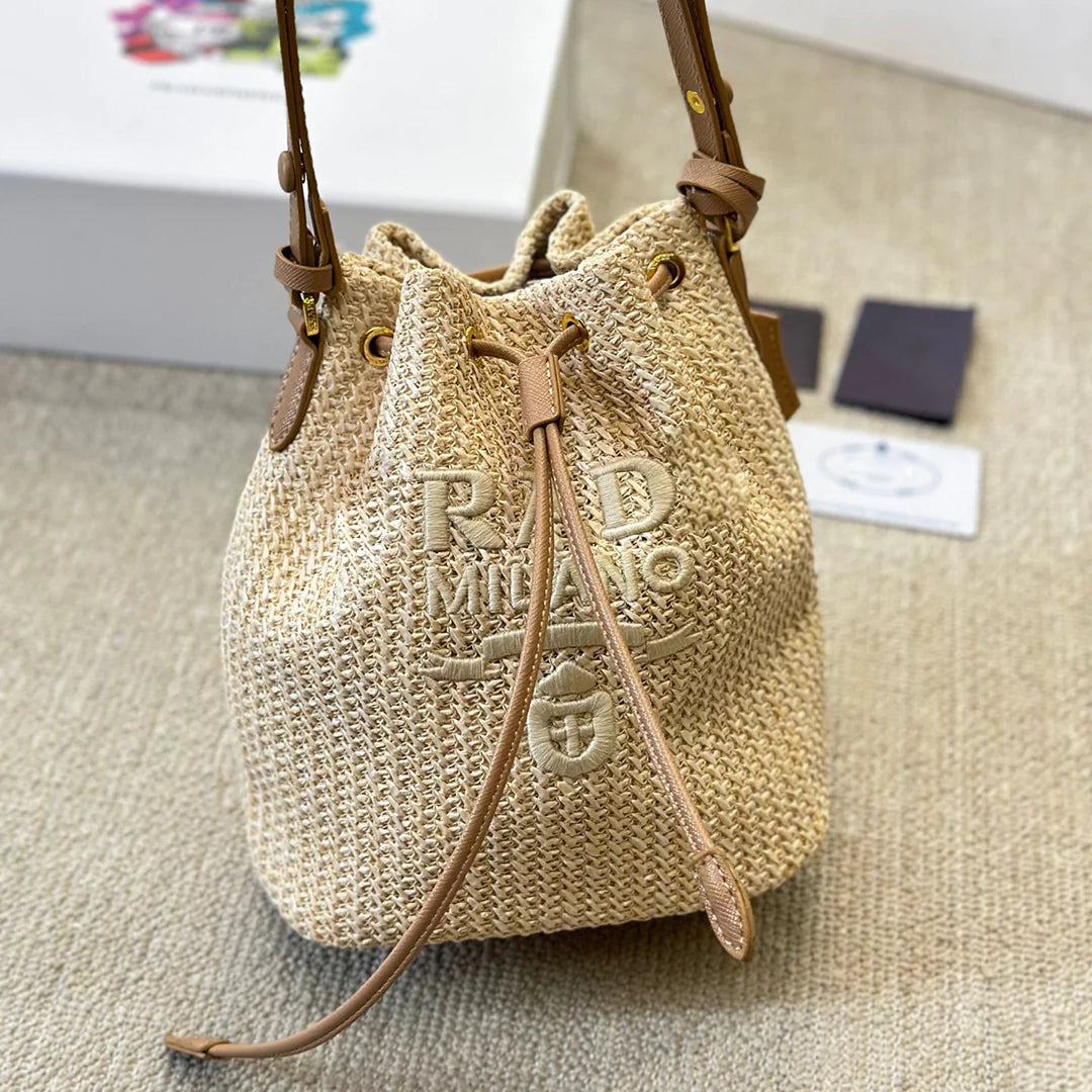 Fashion woven versatile bucket bag 1024032227