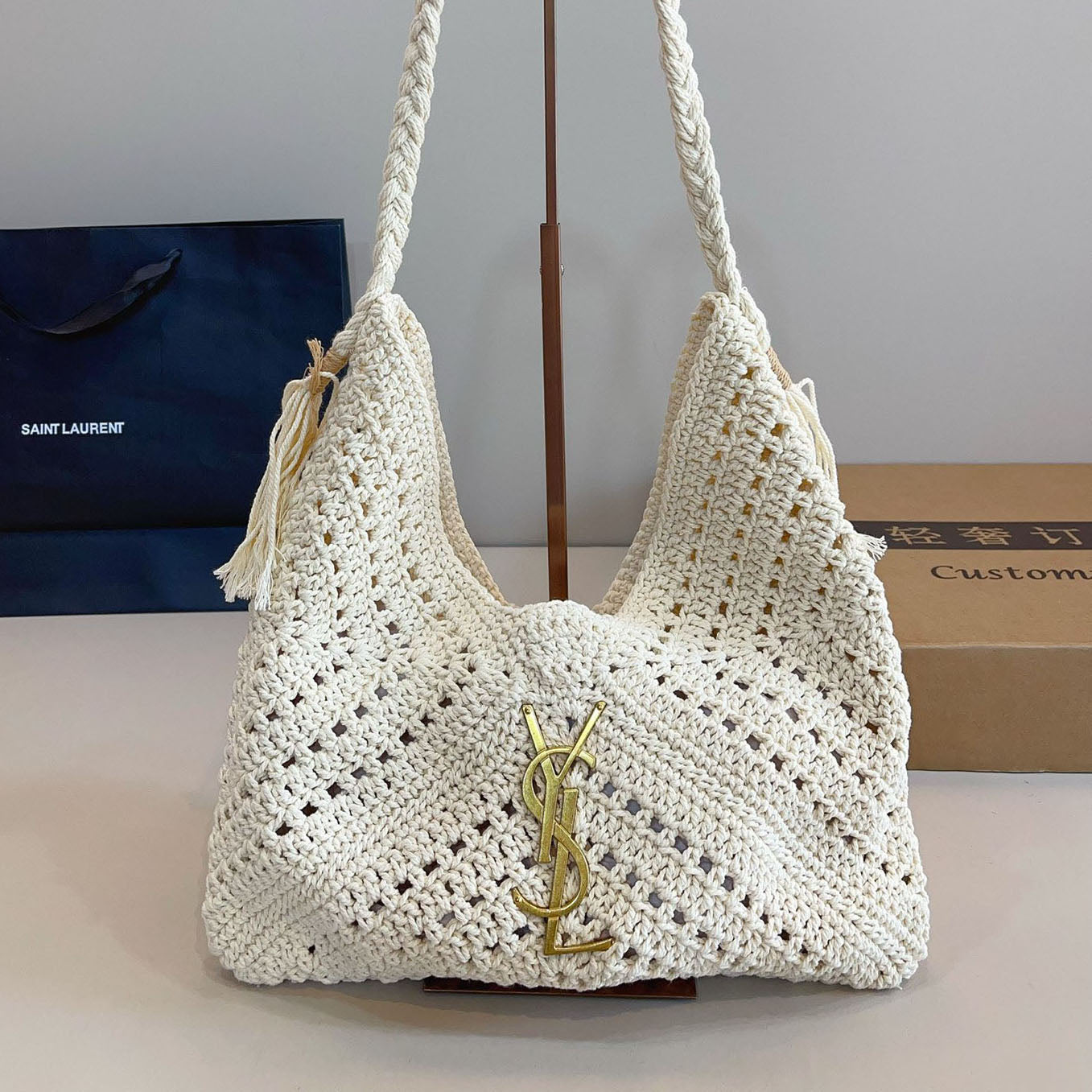YSL Woven tote 1825042801