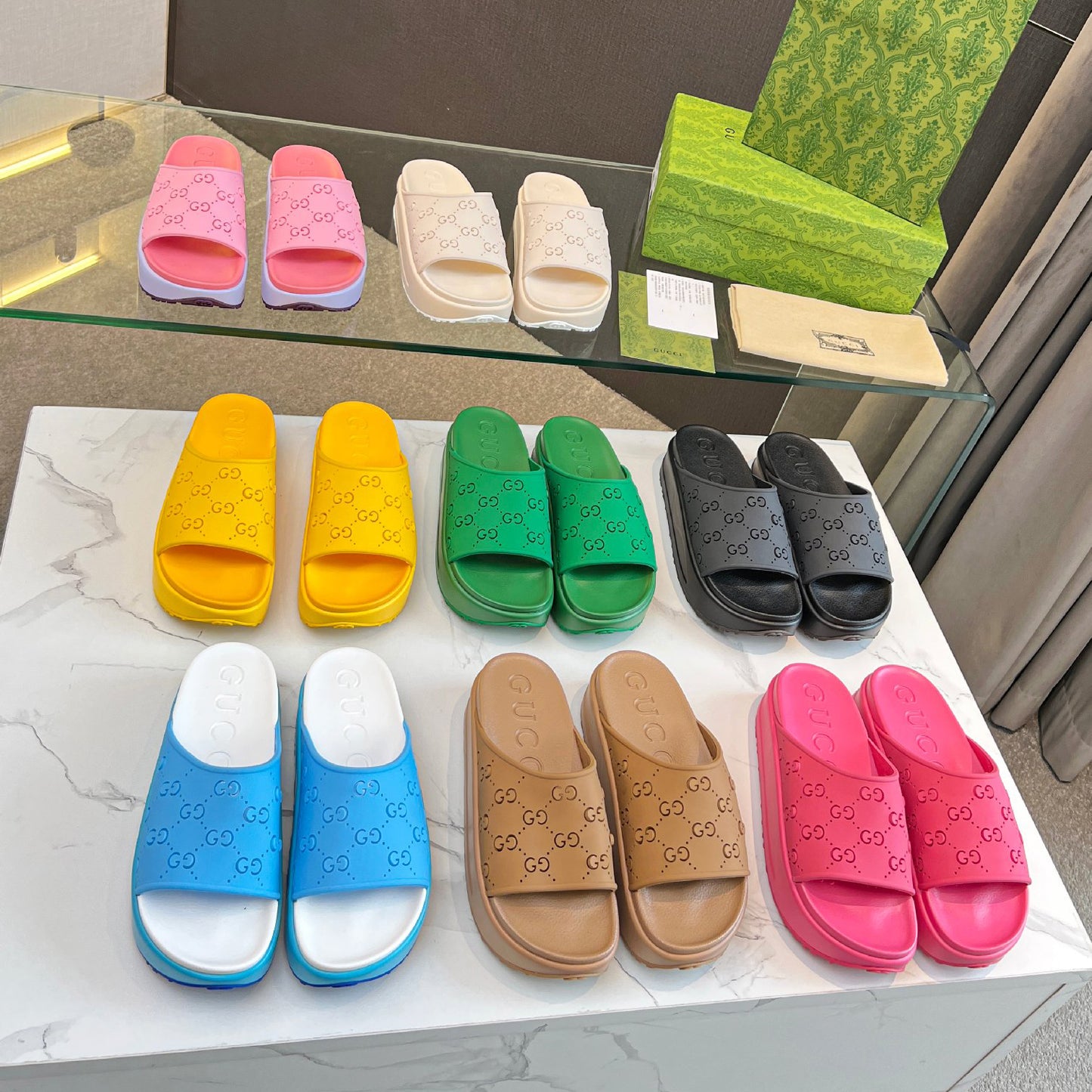 G logo ice cream platform slippers  XC16061203