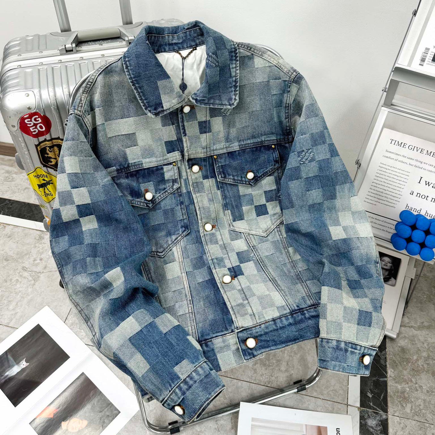 LV Plaid denim jacket 1825022821